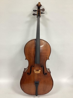 Lot 1409 - A XX Century Cello, with two-piece back, no...