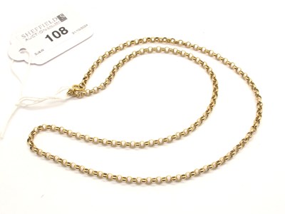 Lot 108 - A 9ct Gold Belcher Link Chain, of uniform...