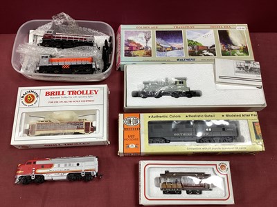 Lot 773 - Seven HO Gauge U.S.A Outline Locomotives,...