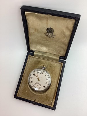 Lot 426 - Junghans; An Openface Pocketwatch, the signed...