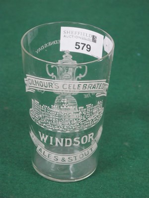 Lot 579 - 1935 Sheffield Wednesday Half Pint Beer Glass...