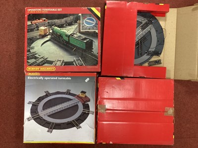 Lot 475 - Four Hornby OO Gauge Turntables, all boxed /...