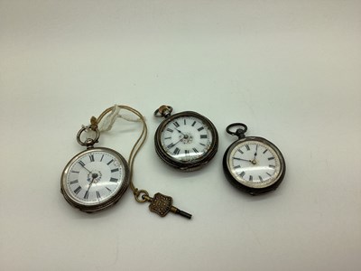 Lot 427 - Two Hallmarked Silver Cased Ladies Fob Watches,...