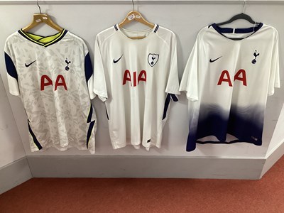 Lot 407 - Tottenham Hotspur Nike Home Shirts with 'AIA'...