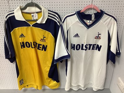 Lot 445 - Tottenham Hotspur Adidas Home & Yellow Away...