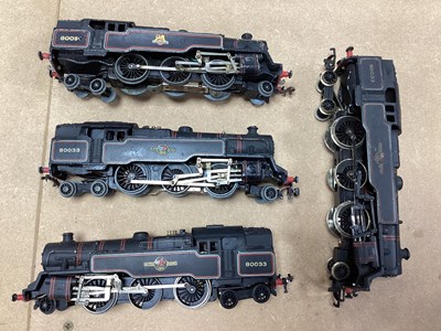 Lot 505 - Four Hornby Dublo 2-6-4 Standard Tanks, two...