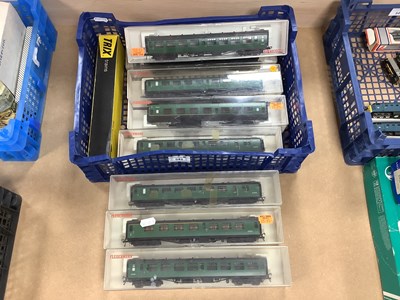 Lot 545 - Nine HO Gauge British Outline Coaches by...