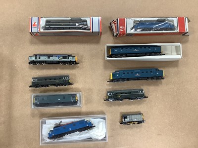 Lot 547 - Ten N Gauge British Diesel and Electric...