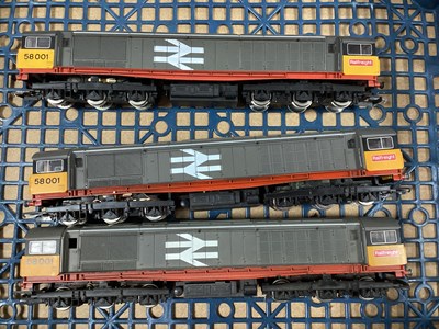 Lot 523 - Three Hornby OO Gauge Class 58, untested /...