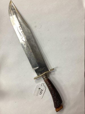 Lot 1272 - Brookes & Crookes, Sheffield, Bowie Knife,...