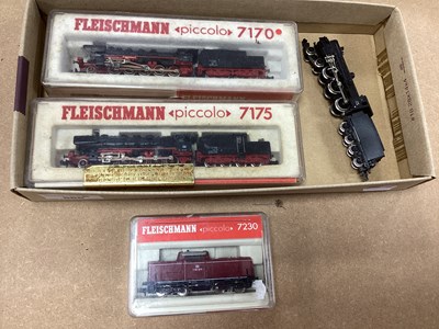 Lot 566 - Four Continental Outline N Gauge Locomotives...