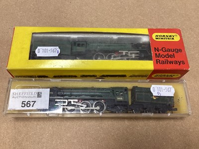 Lot 567 - Two N Gauge BR Britannia Class Locomotives by...