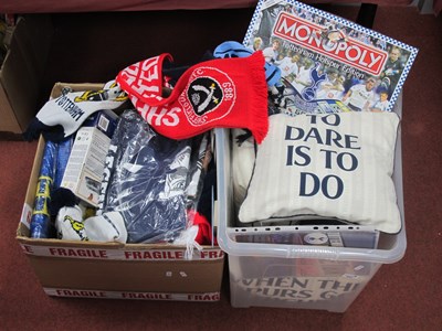 Lot 641 - Tottenham Hotspur, scarves, ball, 'T' Shirts,...