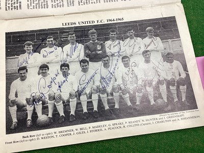 Lot 886 - 1965 Autographs of Leeds United, including...