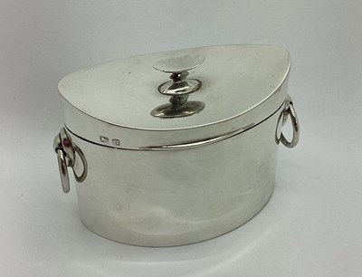 Lot 404 - A Hallmarked Silver Caddy, (marks rubbed) of...