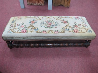 Lot 1486 - Early XX Century Rectangular Shaped Footstool,...