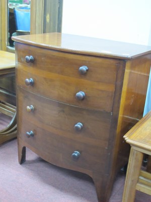 Lot 1545 - XIX Century Mahogany Bow Fronted Commode, top...