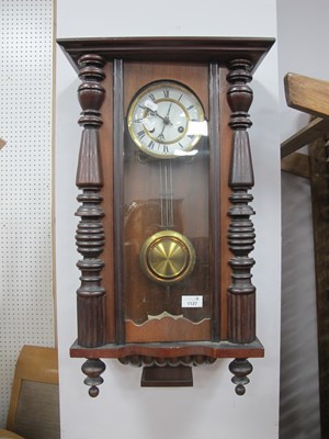 Lot 1127 - XIX Century Walnut Cased Vienna Wall Clock,...