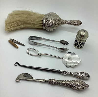 Lot 383 - A Hallmarked Silver Handled Brush, HM,...