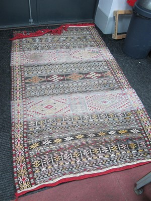 Lot 1512 - Middle Eastern Woold Rug, decorated with...