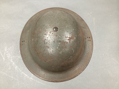 Lot 564 - WWII British Brodie Helmet, with liner and...