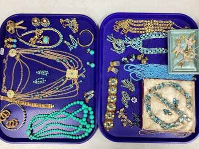 Lot 250 - An Assortment of Costume Jewellery, in hues of...