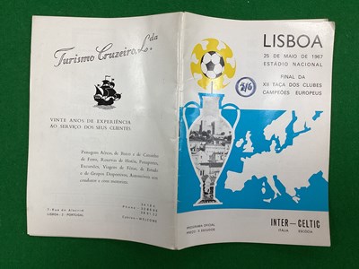 Lot 834 - 1967 European Cup Final Programme, Glasgow...