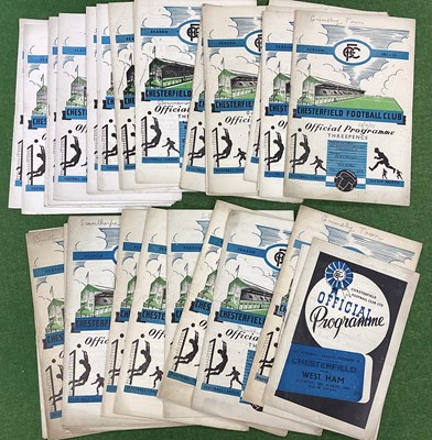 Lot 919 - Chesterfield Programmes, 48-9 v. West Ham,...