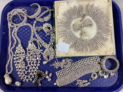 Lot 240 - An Assortment of Diamanté Jewellery, to...