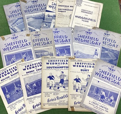 Lot 902 - Sheffield Wednesday Programmes, 48-9 v. Bury,...