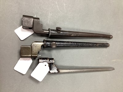 Lot 509 - WWII Two Britsh No.4 MK II Spike Bayonets with...