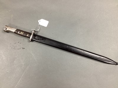 Lot 502 - Unknown Mauser Type Bayonet and Scabbard with...