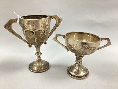 Lot 7 - A Hallmarked Silver Twin Handled Trophy, K.B,...