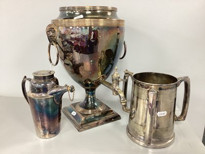 Lot 245 - A Large Silver Plated Hot Water Urn, (lacking...