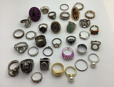 Lot 454 - Assorted Costume Dress Rings, including...