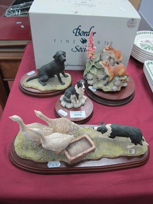 Lot 1172 - Border Fine Art,. Sheepdog Herding Geese,...