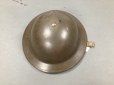 Lot 555 - WWII Early War Brodie Combat Helmet, stamped...