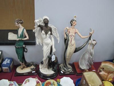 Lot 1167 - A Capodimonte Art Deco Style Figurine 'Night...