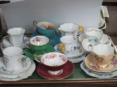 Lot 1230 - Collection of Decorative Trio cups and saucers,...