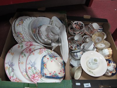 Lot 1080 - Old Foley Cake Stand, Royal Albert plates, XIX...