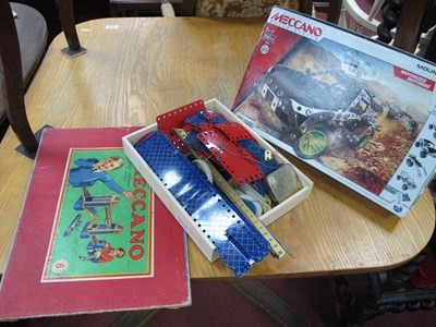 Lot 1321 - Meccano, twenty-five boxed and earlier pieces.