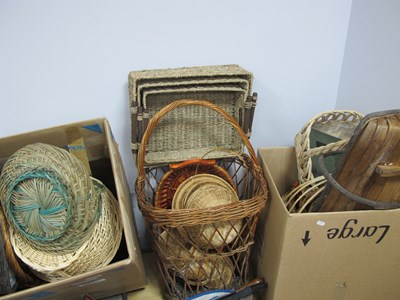 Lot 1114 - Baskets, mainly wicker, large collection.