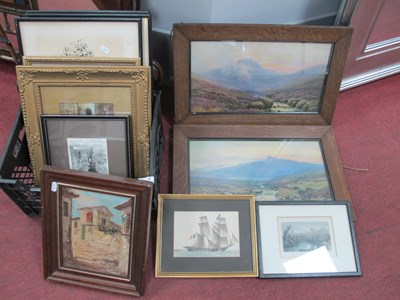 Lot 1463 - Pair of Oak Framed Moorland Scene Prints,...