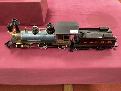 Lot 752 - G Scale American outline old-time 4-4-0 steam...