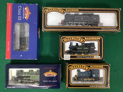 Lot 610 - Five OO gauge locomotives by Mainline and...