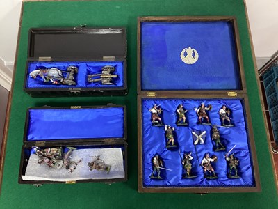 Lot 568 - Eighteen White Metal Hand Painted Historical...