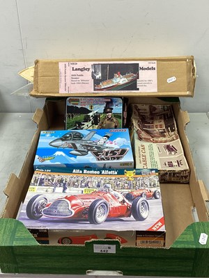 Lot 442 - Five Plastic and Resin Model Kits, to include...