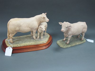 Lot 1196 - Border Fine Arts, Charolais Bull by Ray Ayres,...