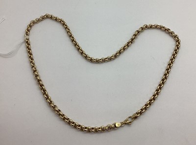 Lot 537 - A 9ct Gold Belcher Link Chain, of uniform...