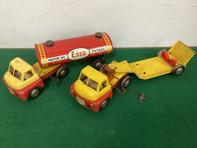 Lot 594 - Two Post War Tinplate Clockwork Articulated...